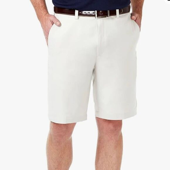 Haggar cool 18 white performance 9” inseam short size 38 - Picture 1 of 11